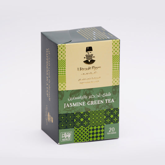 Ukrouk Ajam Pure Ceylon Jasmine Green Tea (20 Foil Tea Bags)