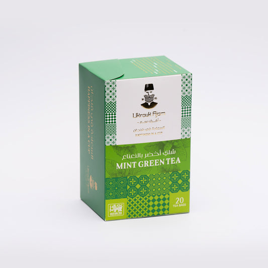Ukrouk Ajam Pure Ceylon Mint Green Tea (20 Foil Tea Bags)